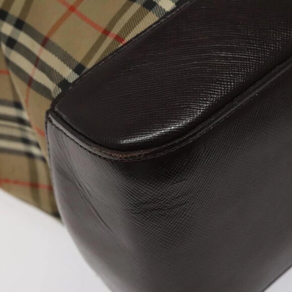 BURBERRY Nova Check Tote Bag Canvas Beige Auth BA1922 - Picture 5 of 16